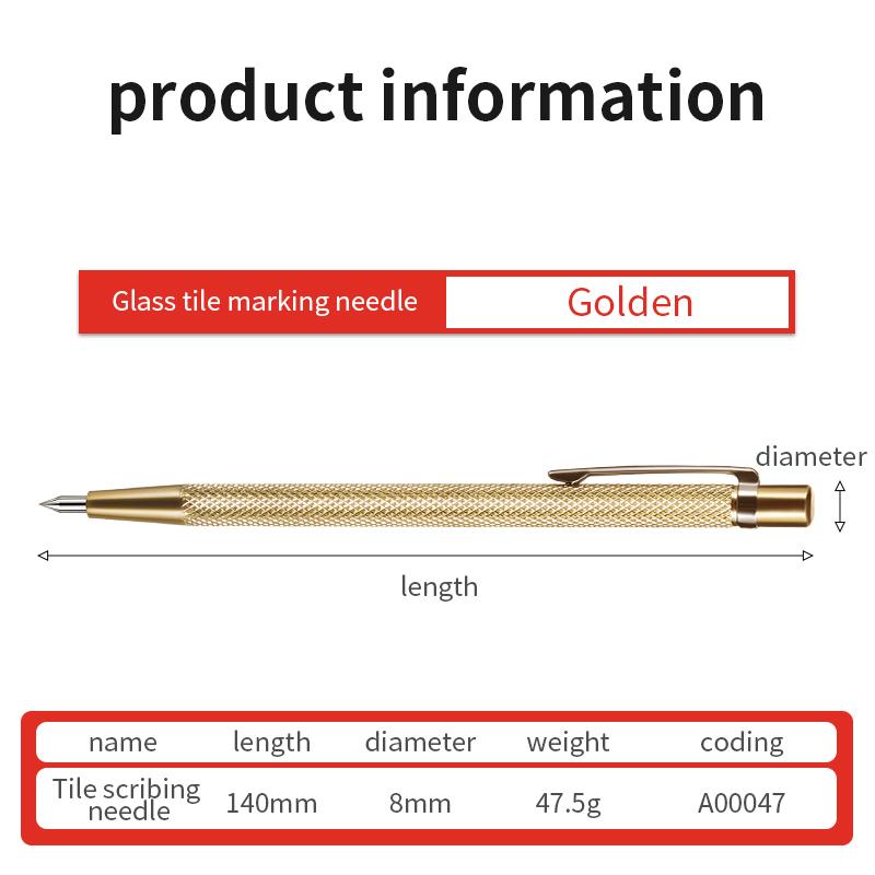 2Pcs Carbide Scriber Diamond Glass Cutter Carbide Scriber Hard Metal Tile Cutting Hand Tool for Wood Engraving