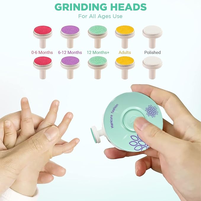 Baby-Nagelschneider, elektrischer Baby-Nagelknipser, 6-in-1-Nagelfeile, Baby-Pflegeset, Maniküre-Set für Neugeborene, Kleinkinder oder Erwachsene