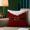 Chirismas Santa Claus Pillow Case Plush Fabric Soft Pillowcase Double Sided Print Sofa Cushion Cover Throw