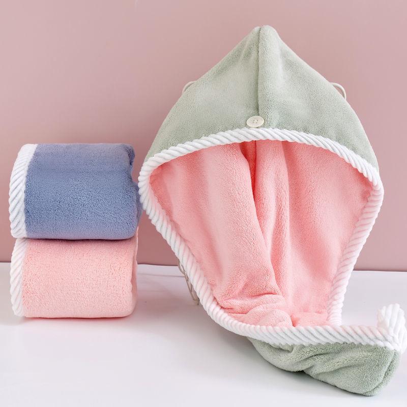 Wavy Pattern Hair Dry Hat Women'S Thickened Water-Absorbent Hair Dry Hat Women'S Cute Shower Cap Dry Hair Towel