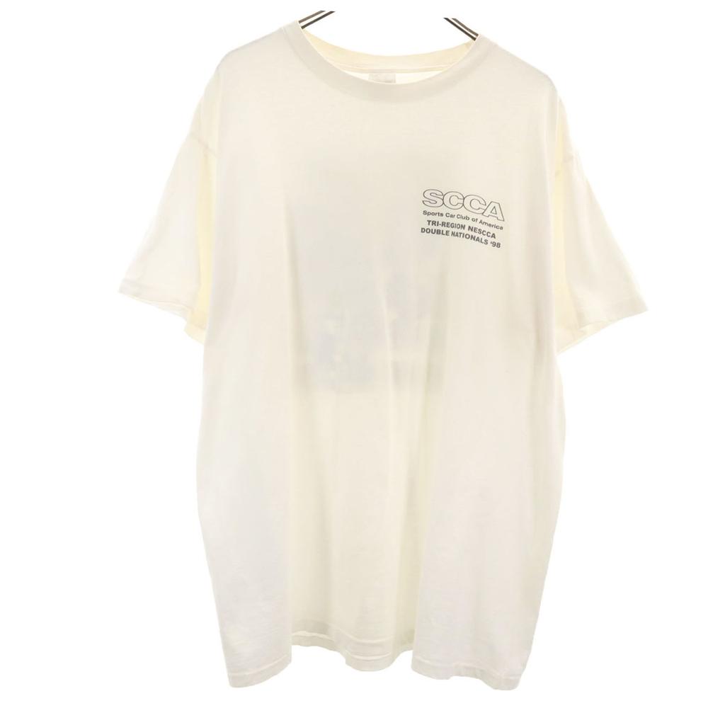 anvil 90s Old USA made Back print SCCA sports car Short sleeve T-shirt Men's Used