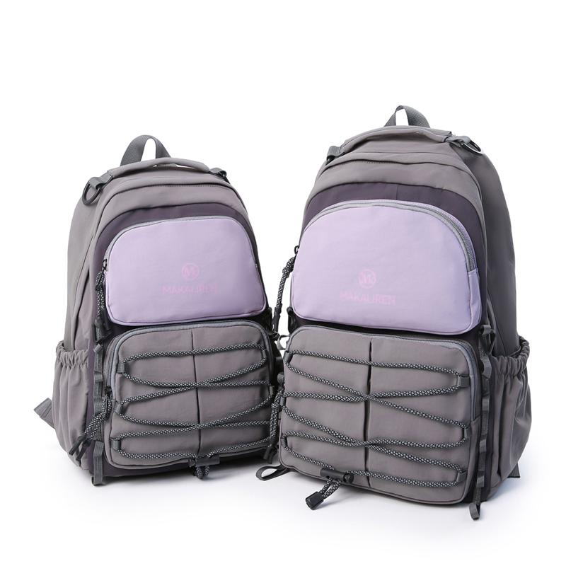 Unisex Outdoor Backpack Color Block Waterproof Backpack