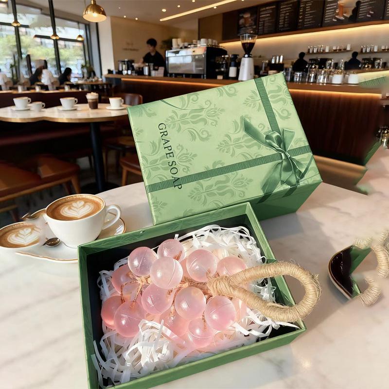 Crystal Rose Scented Grape Bunch Handmade Soap: Long-Lasting Home Fragrance & Hand Wash Souvenir