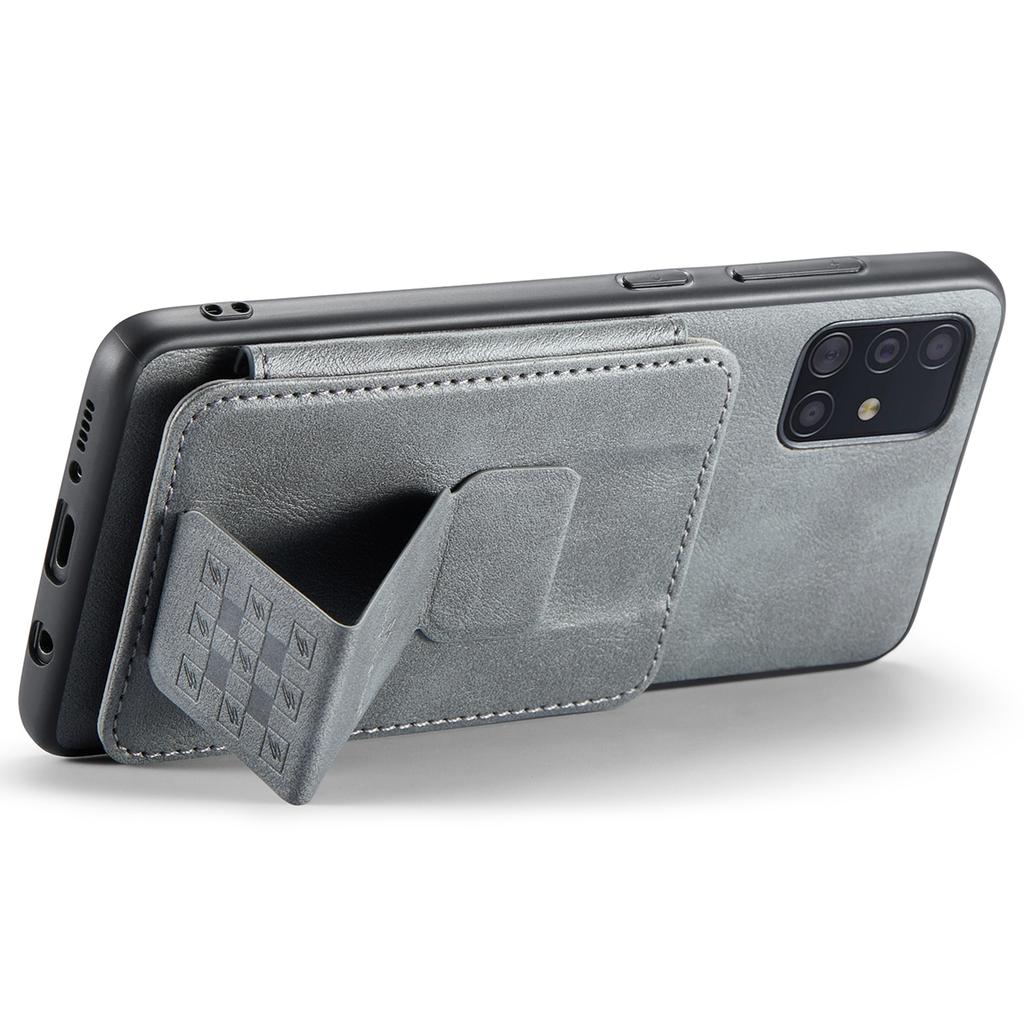 For Samsung Galaxy A51 4G SM-A515 Case Card Holder Leather Coated TPU Phone Cover