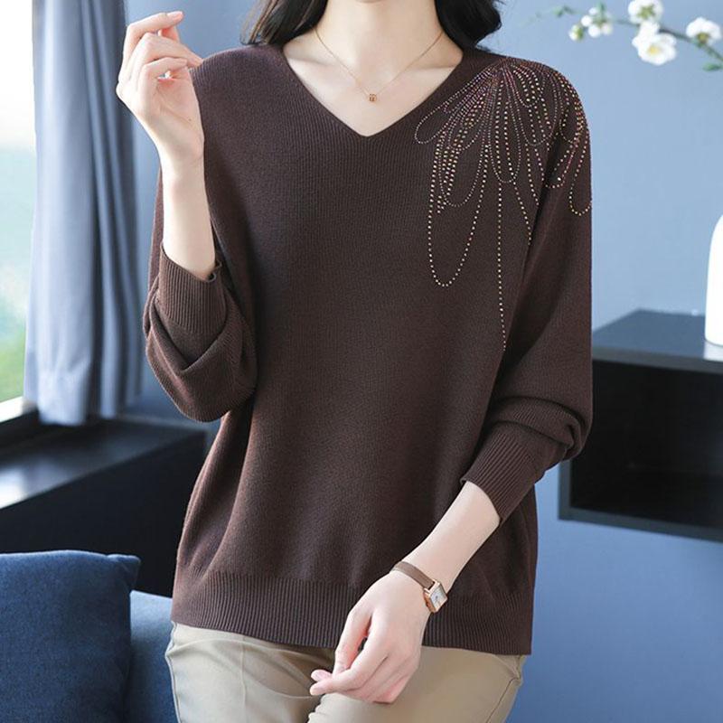 Sweater for Women Autumn Winter Pullover Warm Knitted Stretchy Long Sleeve Oversize Jumper Tops
