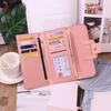 Women's Korean Style Long Tri-Fold Wallet with Coin Pocket and Snap Closure