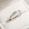 Copper Ring Adjustable Pave Cubic Zirconia Fashion Delicate Finger Jewelry For Women Wedding Birthday Gift