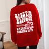 2025 Women's Round Neck "SIESTS BEAGH" Letter Hoodie