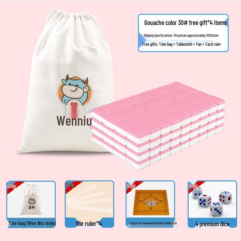 Portable Mini Mahjong Set - Compact Travel and Dorm Use