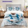 Lionel Messi Eredità Calcio Set da tre pezzi (1 * copripiumino + 2 * federa, senza nucleo) Set biancheria da letto piatto 2D Morbido e confortevole