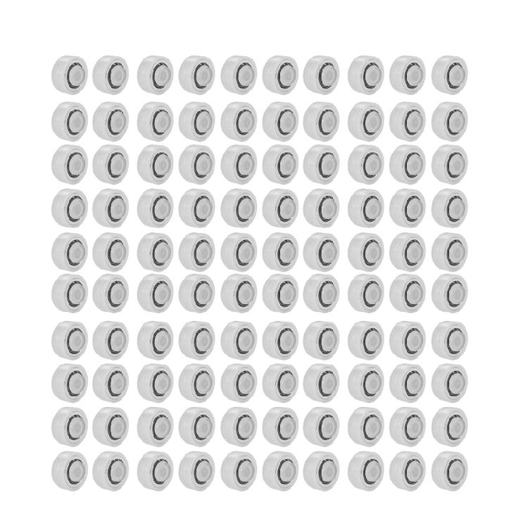 

100pcs Innovative Rotating Hair Clip Bearings Colorful 360 Degree Rotation Headdress Accessories Clothing Ornaments білий
