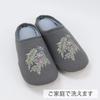 Kawashima Selkon Textiles Morris Design Studio Larkspur GS1702 Slippers, Gray, Medium,