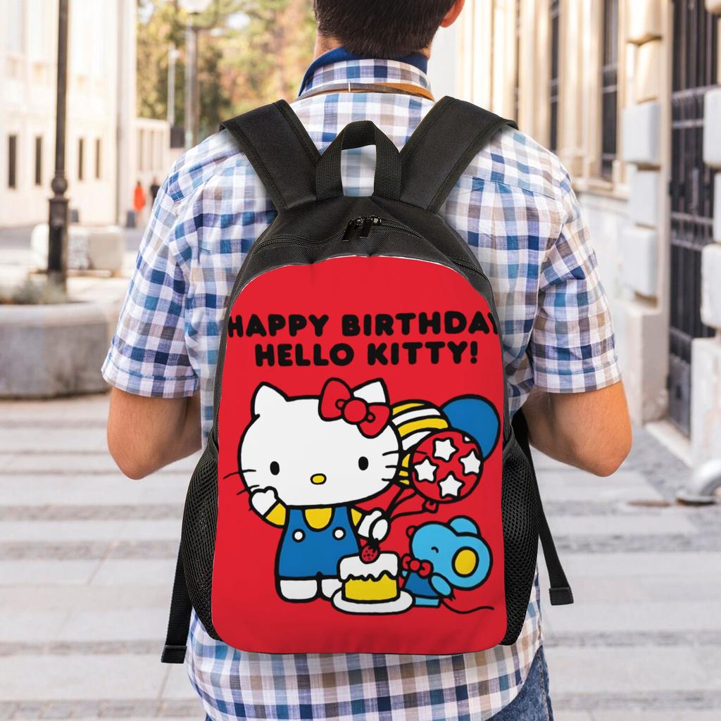Kitties Kitten Backpack for Men Women School College Student Bookbag Fits 15 Inch Laptop Cat Anime Bags