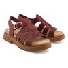 Timberland Versatile Comfortable Casual Fashion Roman Sandals Women Sandals Deep-Red A5ZKZW