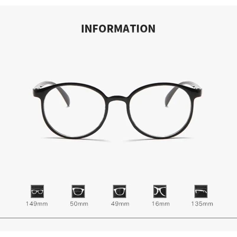 Stylish Round Anti Blue Light Prescription Glasses Retro Ultra Lightweight Comfortable Eyewear for Men Women