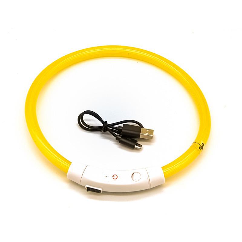 40/50/70cm Size customizable New Dog Luminous Collar Bright Dog Collar Glowing Led Light Dog Collar Light Night Safety