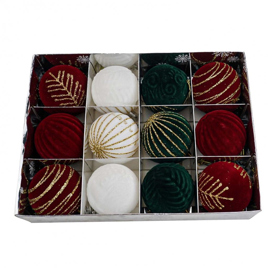 12PCS Classic Christmas Balls Perfect for Tree and Event Ornamentation