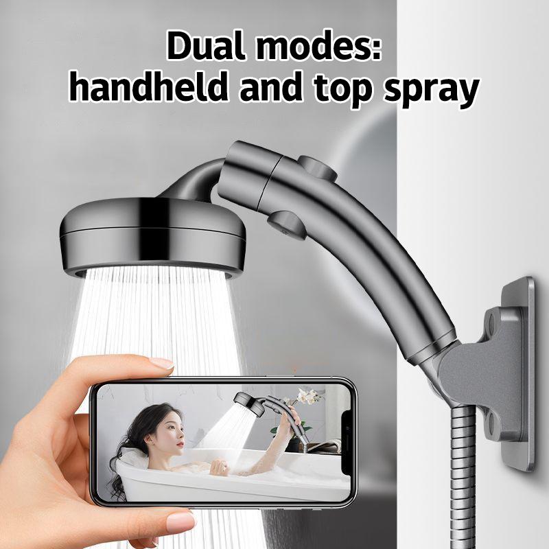 1 Set Detachable Setting Shower Head Handheld High Pressure Rain Water Saving Home Hotel Sprayer Bathroom Shower Head