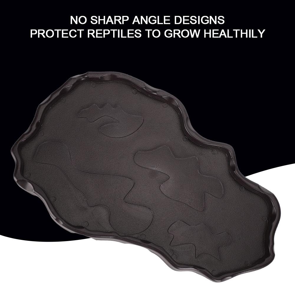 NW29 Plastic Reptiles Feeder Basin Snake Frogs Drinking Feeding Dish Landscape Decorations