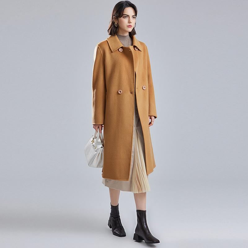 100% Lână Femei Palton Lână MODERN NOU SAGA Toamnă Lână Palton Lână Iarnă Cald Lână Pardesiu dublu piept