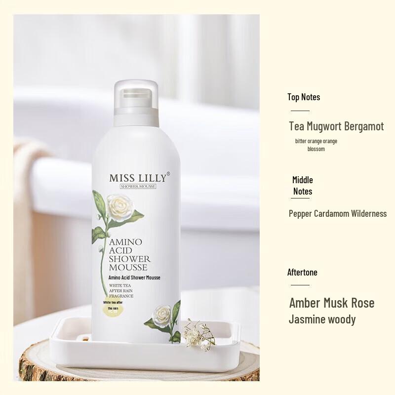 Miss Lilly White Tea Amino Acid Foaming Shower Mousse