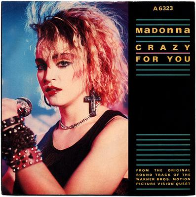 7inch Record MADONNA  Crazy For You A6323 Geffen Records 1985 UK Pop Used