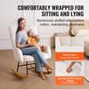 Nursery Rocking Chair, 250 lbs Weight Capacity Teddy Fabric Upholstered Glider Rocker Chair with Soft Seat and High Backrest, Nursing Chair for