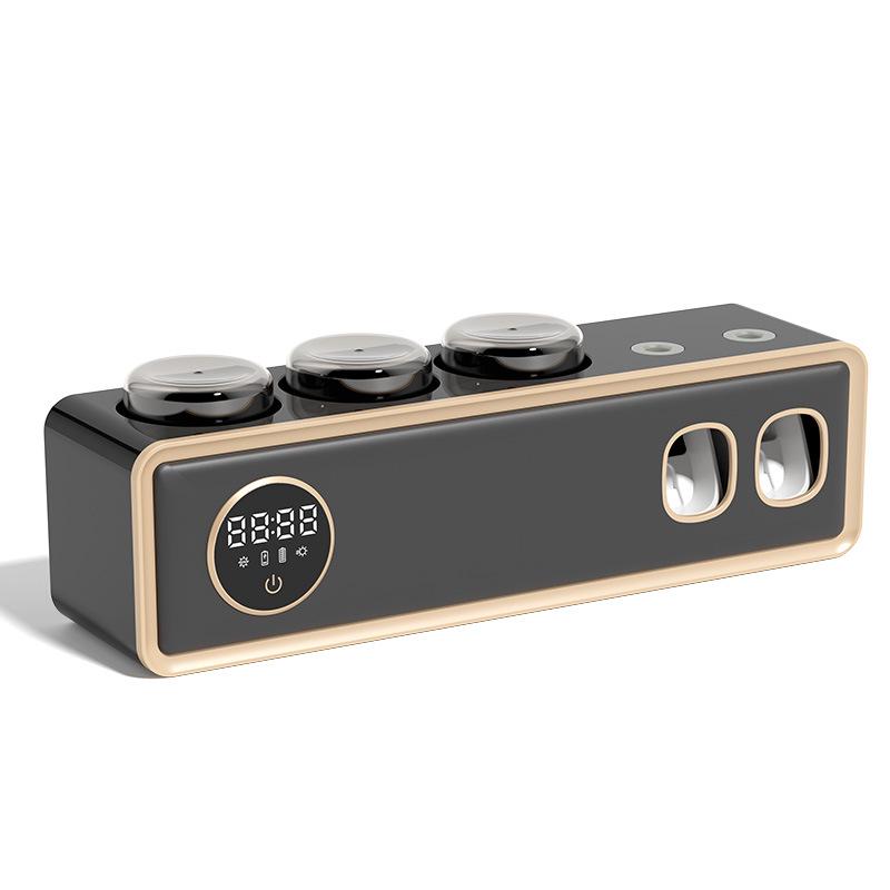 Rechargeable Wall-Mounted Toothbrush Holder & Dryer with Toothpaste Dispenser