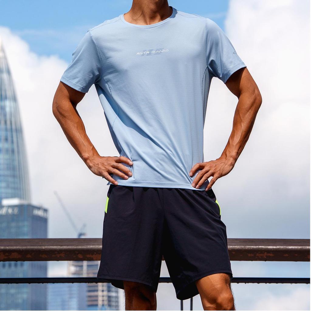 Anta Color Block Breathable Versatile Mid Rise Casual Five Point Shorts Men Shorts 152535503-1