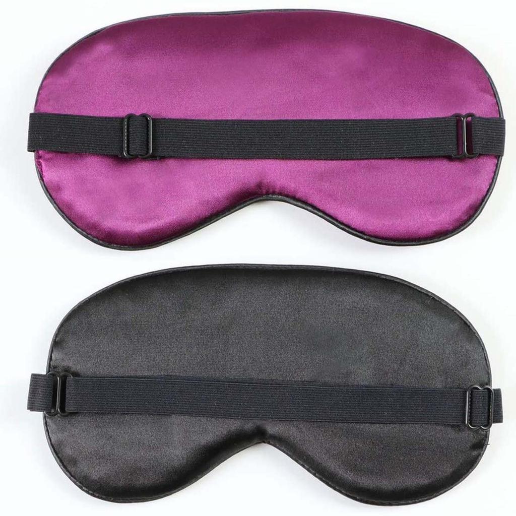 Sleep Mask Silk Blackouted Soft Travel Mask with  Strap Sleep Eye Mask
