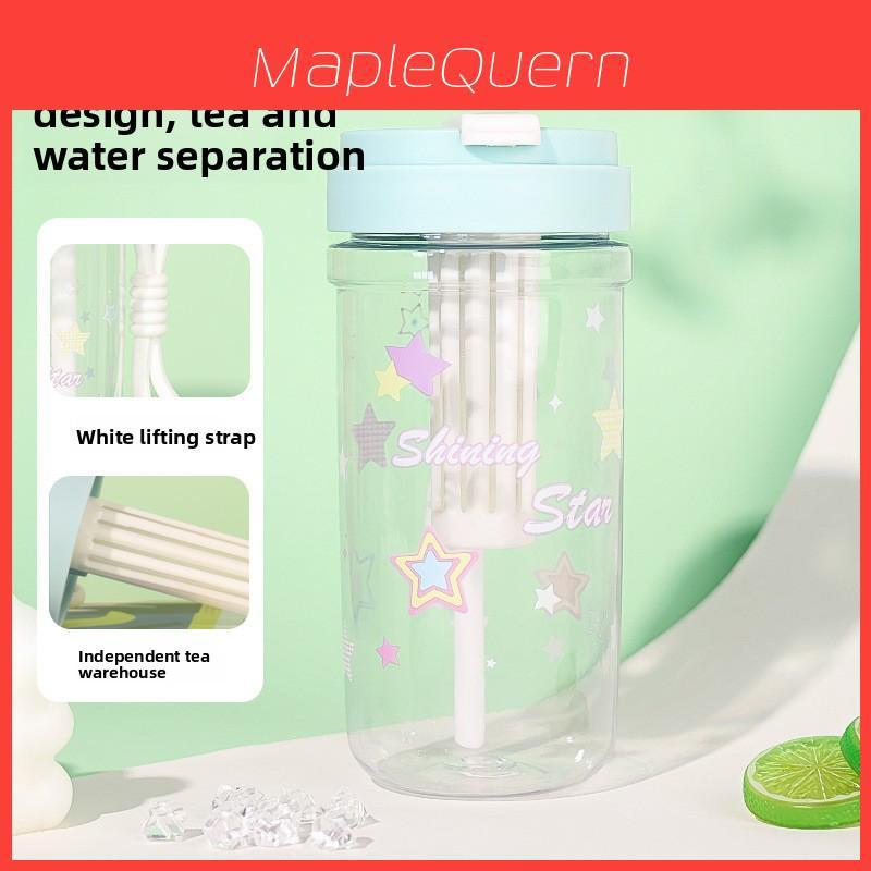 Lucky Star Plastic Cup With Straw For Office Home Outdoor Use
