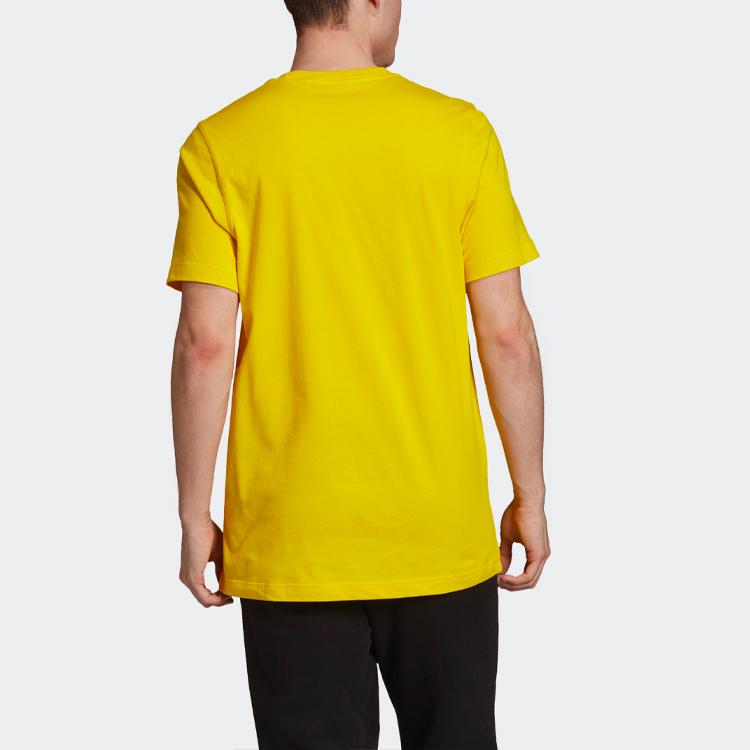 adidas Originals Trefoil Crew Neck Short Sleeve T-Shirt Men Tops Yellow ED7045