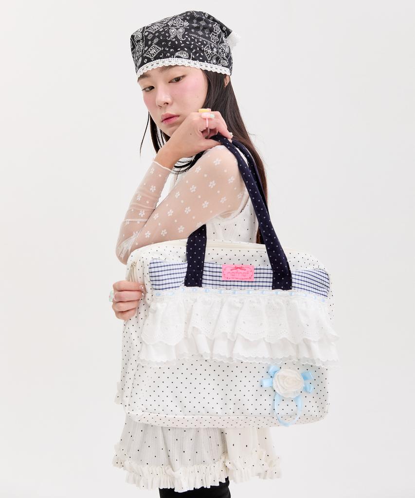 Nefnef Dot Lace Shoulder Bag