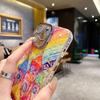 Applicable To IPhone 16 Blu ray Castle Mobile Case Oil Painting Apple 15 with Bracket 14proMax Anti Fall Protection Case