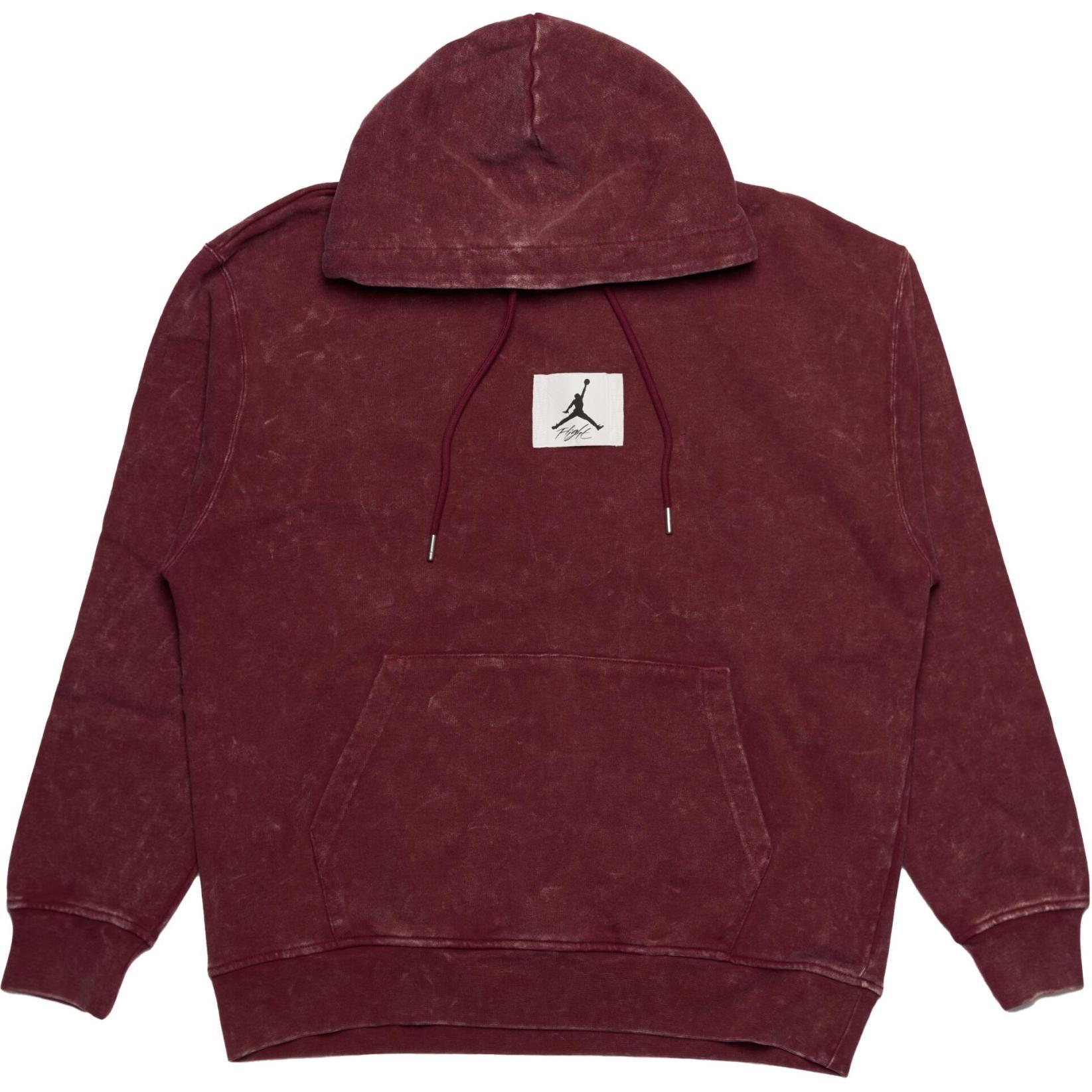 Air Jordan Essential Washed Fleece Hoodie Burgundy Men s DR3087-680 S