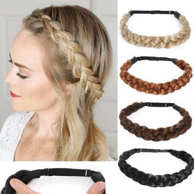 WTB Braided Hair Hairband Synthetic Wig Women's New Elegant And Easy To Wear Hand-woven Hairband Braid Hair Accessories With Wigs