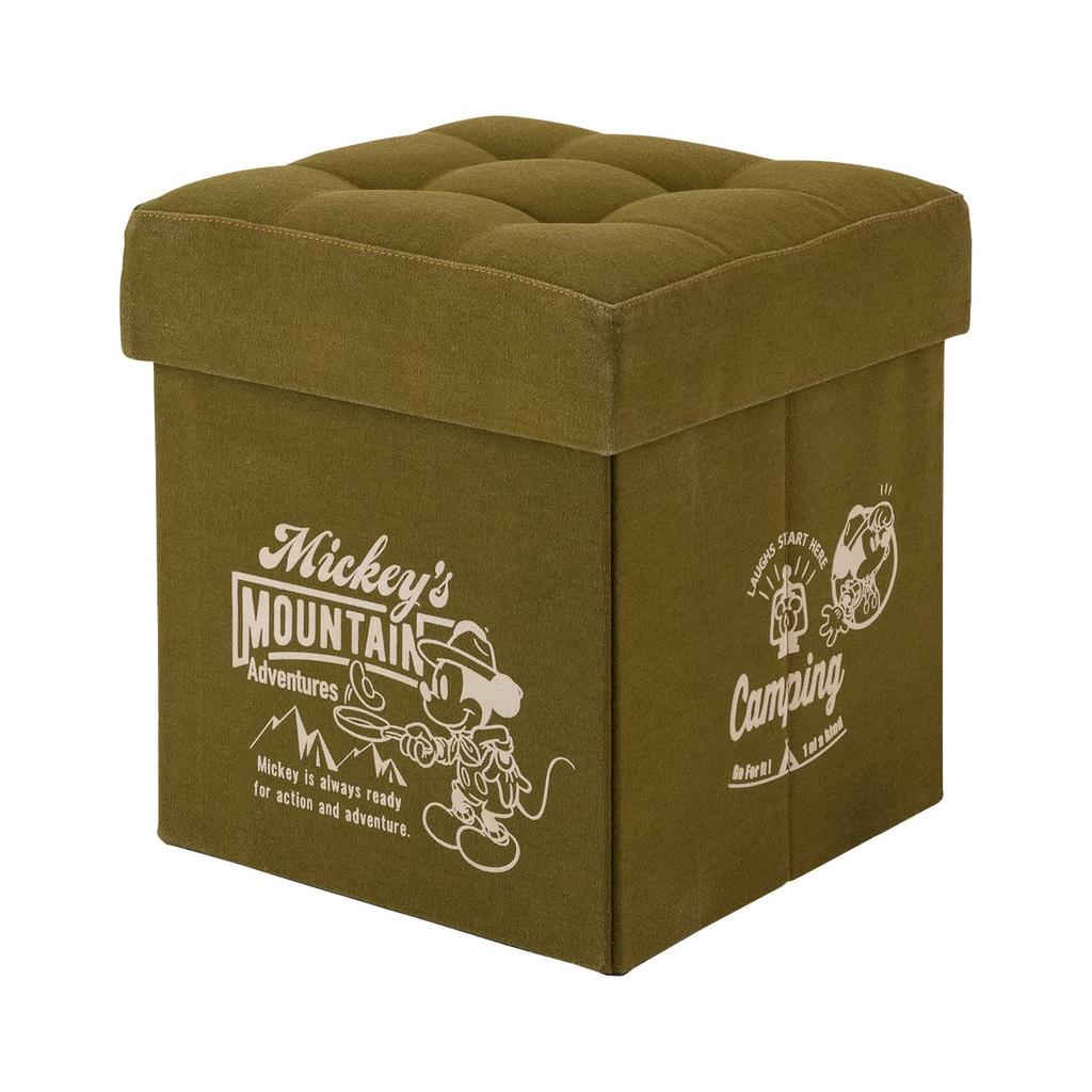 Doshisha Storage Box Stool, Green, 31cm Wide x 31cm Deep x 34cm High, DS3030M-GR, Mickey Mouse