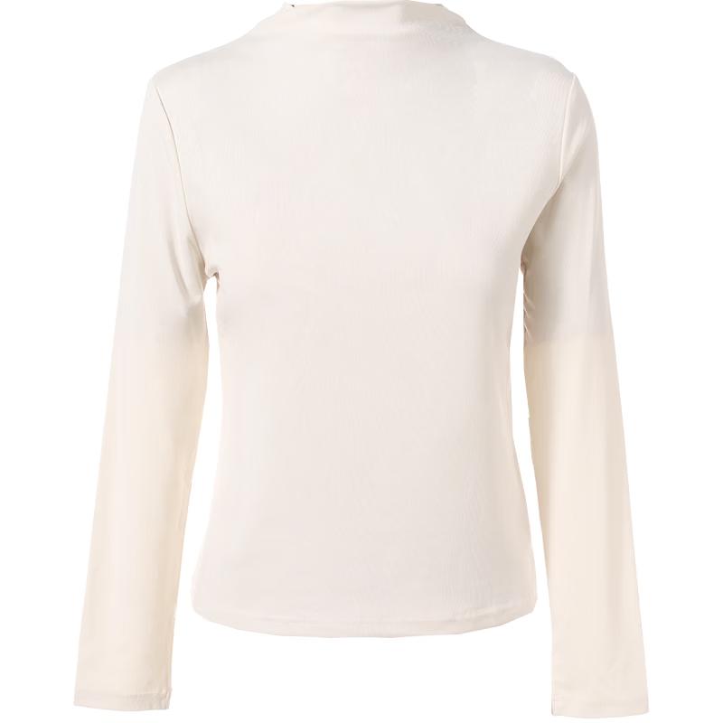 Betu Women s Semi-High Collar Slim Fit Long Sleeve T-Shirt L