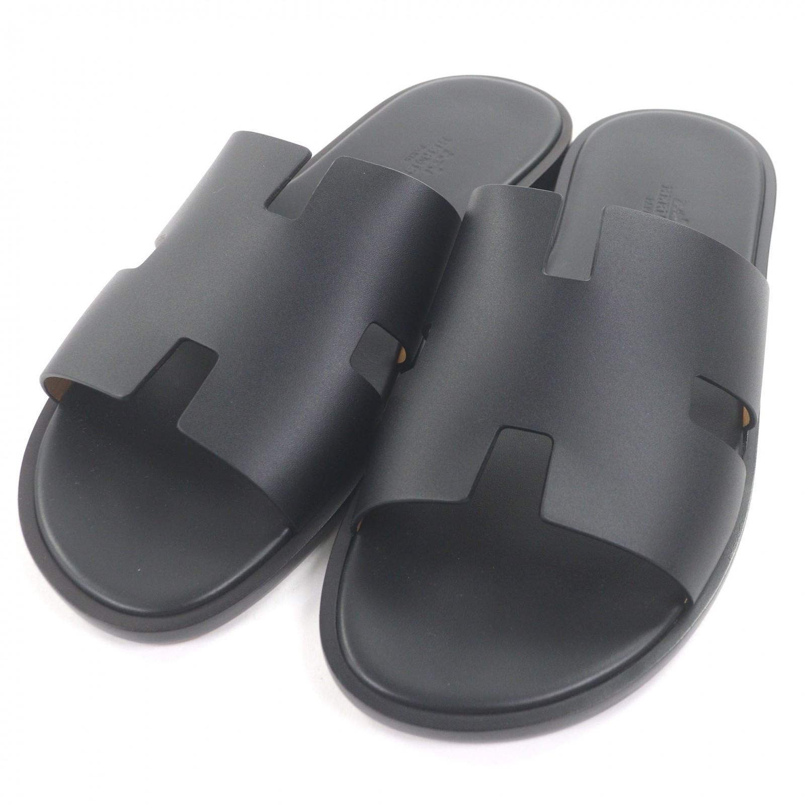 

Pristine HERMES Sandals Izmir H logo design shower sandals slides black Used