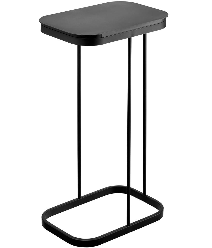 Yamazaki Luce Garbage Can, Wide Opening Garbage Bag Holder, Black, Approx. W22 X D34 X H56cm, Wide Opening for Easy Garbage Bag Removal, Product