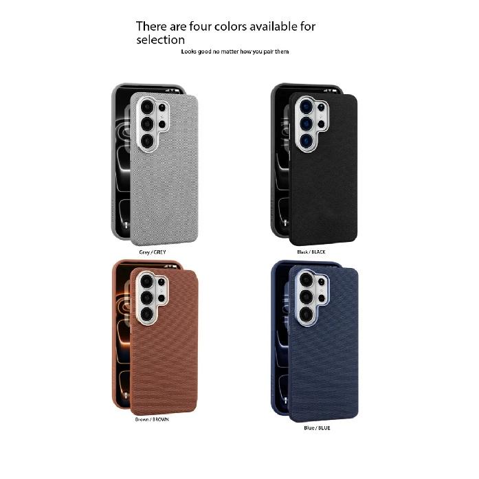 Original Techology Woven Fabric Phone Case for Samsung Galaxy S26 Edge S25 S24 Ultra S23 for Magsafe Magnetic Matte Solid Cover