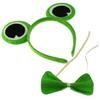 Frog Headband Bow Tie Spring Meadow Set