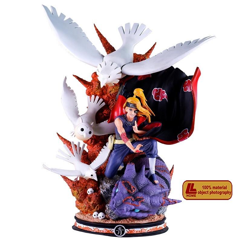 Anime Ninja Shippuden Akatsuki Deidara Fight GK Big PVC Figure Statue Toy Gift