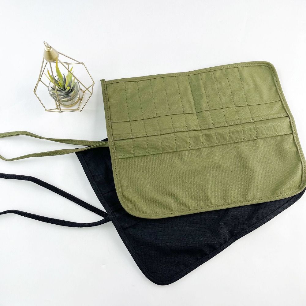 Portable Painting Brushes Storage Bag 22 Slots Roll Up Pen Bag  Desk Accessories