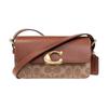 19 Signature Graphic Print Leather Crossbody Bag Small Women's Brown