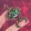 Ruby zoisite pendant copper wire wrapped gemstone pendant handmade jewelry tortoise pendant copper jewelry gifts for him wire wrap jewelry