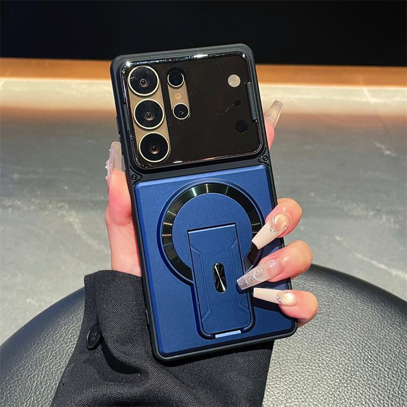 Applicable To Samsung S26Ultra Mobile Phone Case, Lens Cover, Goggles, Invisible Bracket, Magnetic Suction A57 Skin Feel Anti-drop