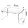 Foldable Transparent Double Desktop Acrylic Shelf Cup Rack Kitchen Bathroom Cosmetic Sundry Shelf