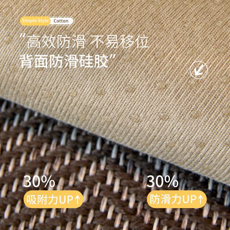 Sofa Cushion Four Seasons Universal Non-Slip Light Luxury High-End Cotton And Linen Sofa Seat Cushion Straight Row Three-Person Dust Cover