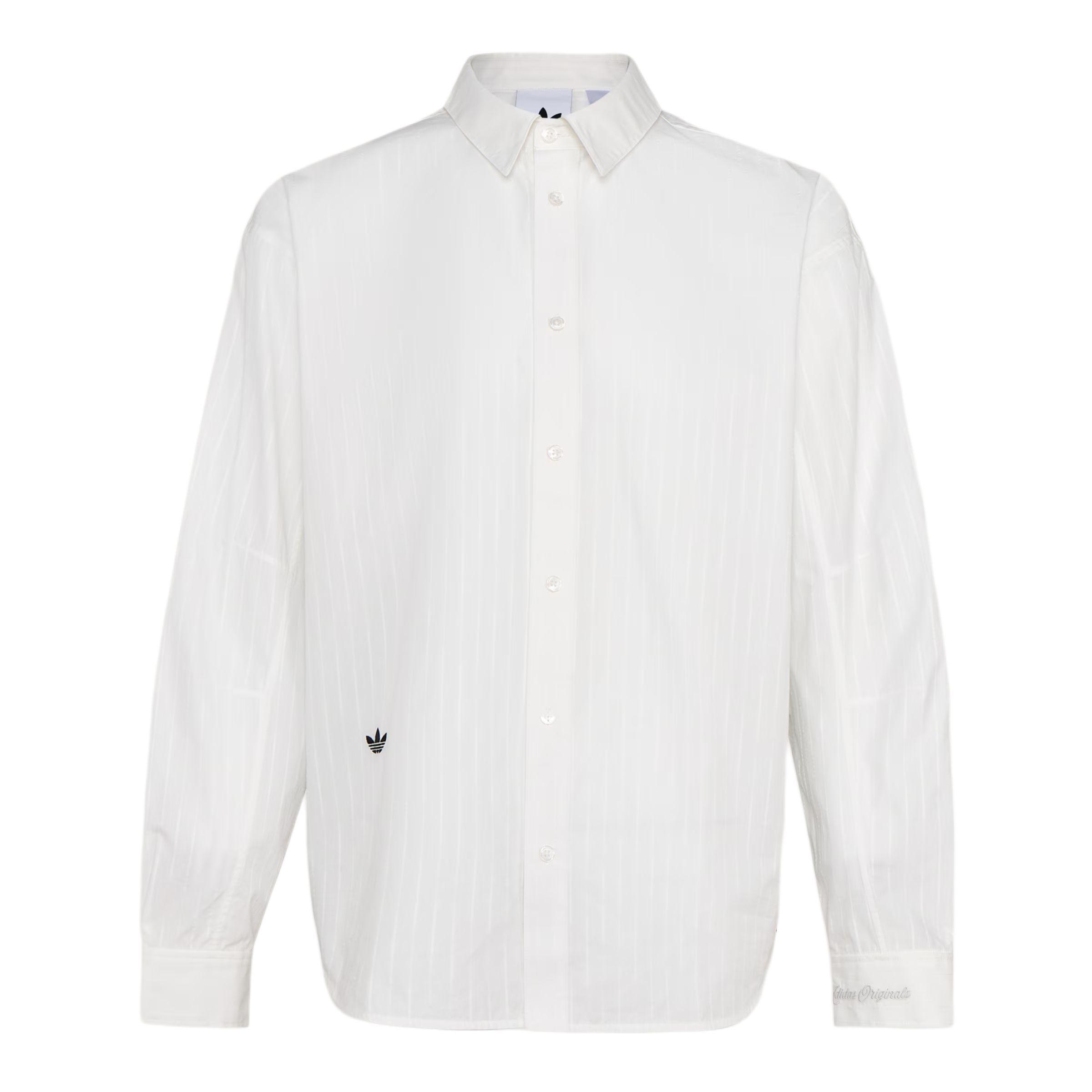 Adidas Originals REFINED LUXE Shirts Unisex White Lapel Moderate KS5309 A/M